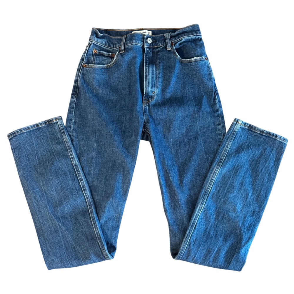 Abercrombie & Fitch 90s Slim Straight Ultra High Rise Jeans 27/4L Curve Love